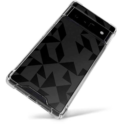 Black Geometric Google Pixel 6 Clear Case